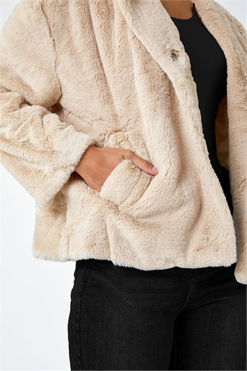 Faux Fur Hooded Jacket 15021659
