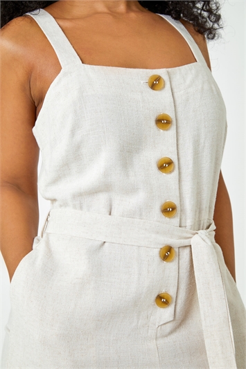 Petite Sleeveless Linen Blend Jumpsuit 14371459