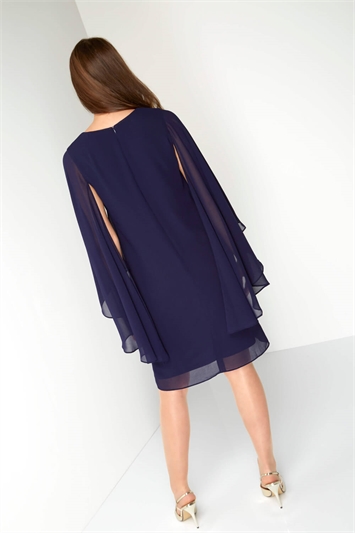 Chiffon Cape Sleeve Dress 41054mbl