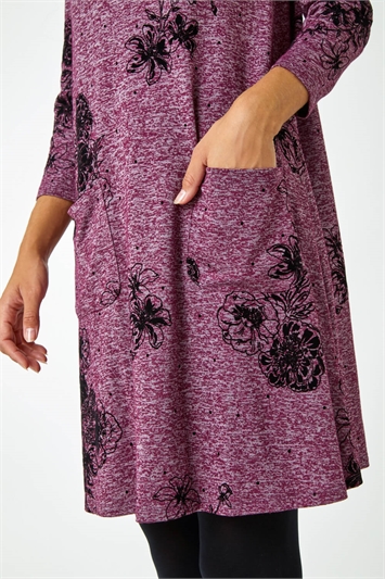 Floral Pocket Swing Stretch Dress 14477595