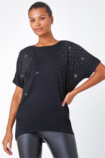 Embellished Stretch T-Shirt lc190011