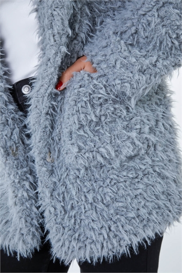 Fluffy Textured Coat 12021736