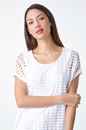 Cut Out Detail Stretch Top 19285338
