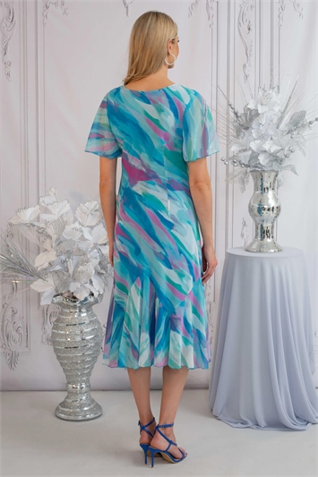 Julianna Abstract Print Chiffon Dress g9155tur