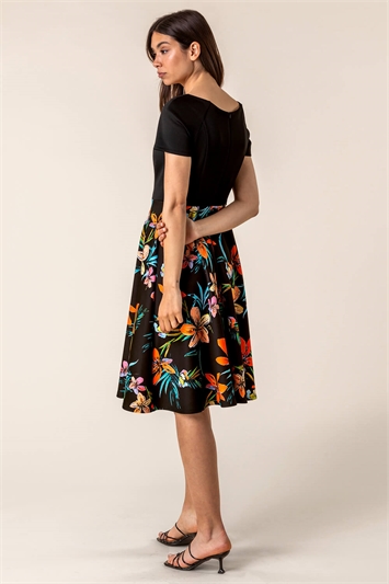 Tropical Print Fit & Flare Dress 14148208