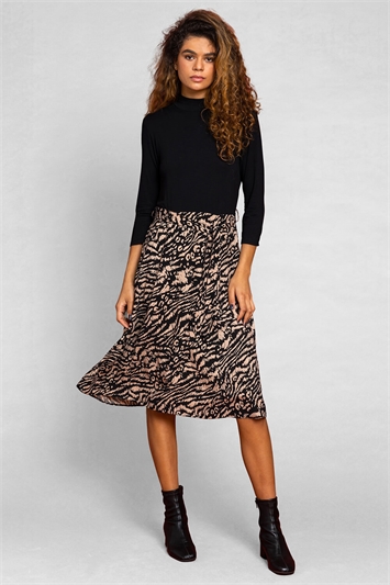 Tiger Print Fit And Flare Dress 14206208
