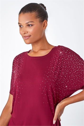 Embellished Stretch T-Shirt lc190013
