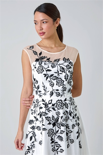 Floral Embroidered Fit & Flare Dress 14546238