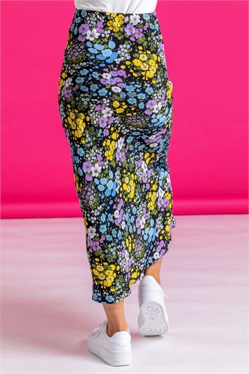 Floral Print Jersey Skirt 17014996