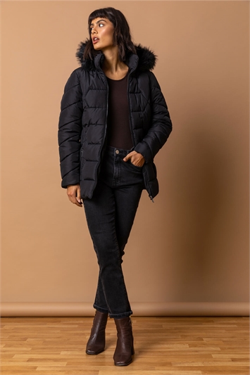 brown quilted coat womens