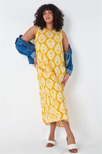 Curve Aztec Print Stretch Maxi Dress 14564196