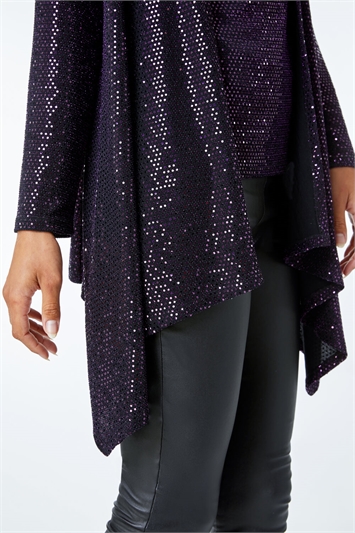 Sequin Sparkle Waterfall Stretch Jacket 19199976