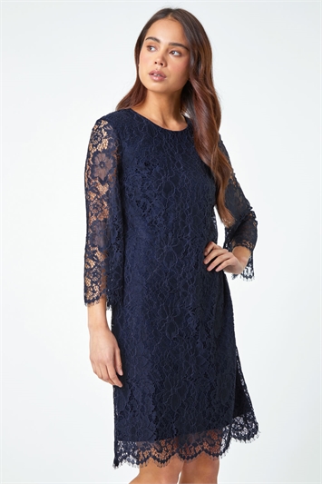 V-neck Illusion 3-4-sleeve Mother of the Bride MOB Dress With Lace - June  Bridals