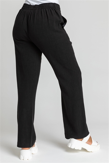 Petite Linen Tie Front Trousers 18035608