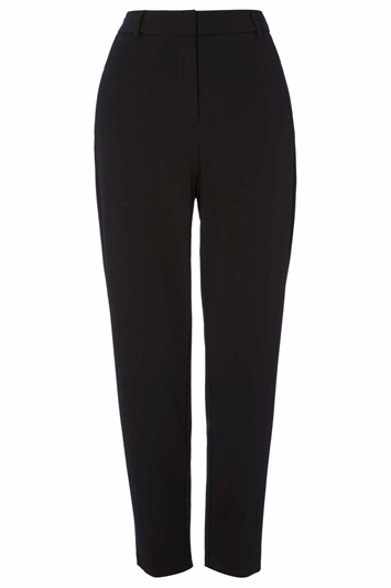 3/4 Length Stretch Trouser in Black - Roman Originals UK