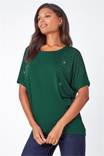 Embellished Stretch T-Shirt lc190012