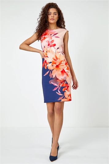 Floral Premium Stretch Shift Dress 14350260