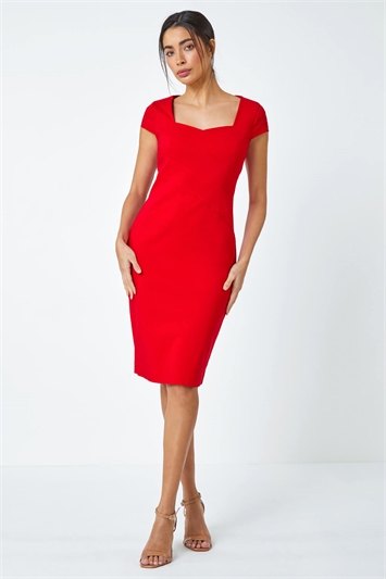 Sweetheart Neck Fitted Stretch Dress 14502678