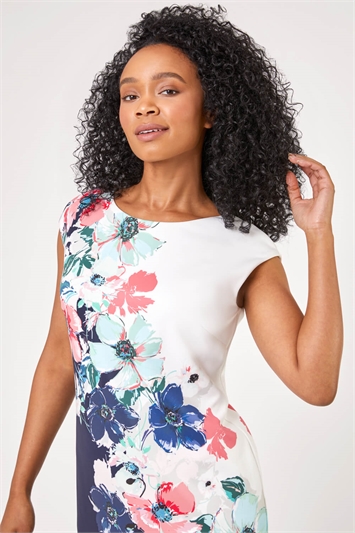 Petite Floral Print Premium Stretch Dress 14261660