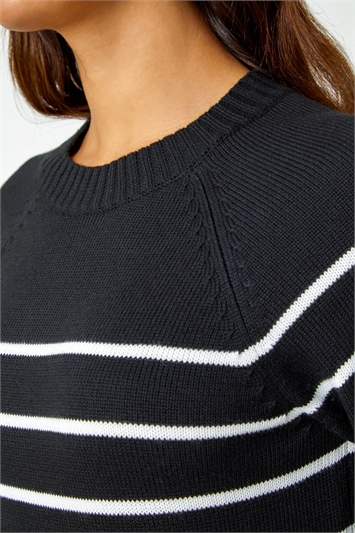Stripe Print Knitted Jumper Dress 14435208