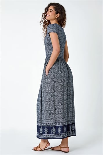 Paisley Relaxed Stretch Maxi Dress 14547960