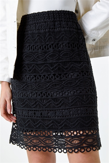 Cotton Crochet Overlay Skirt 17047808