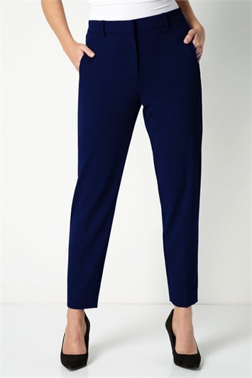 Stylish Polyester-Lycra Stretch Straight Fit Casual Pants with Side Zip  Closure: Elegant High Waist Bootcut
