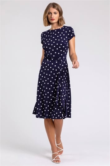 Spot Print Jersey Stretch Dress 14147560