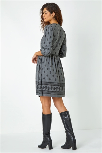 Paisley Border Print Stretch Dress 14518736