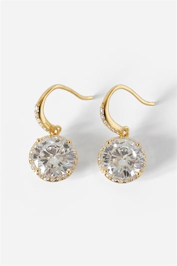 Diamante Drop Earrings in Silver - Roman Originals UK | Drop earrings,  Earrings, Cubic zirconia earrings