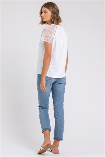 Embroidered Sleeve Jersey T-Shirt 19155238