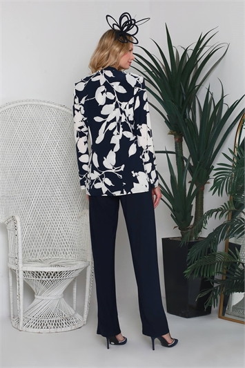 Julianna Floral Print Jersey Jacket g9228nav