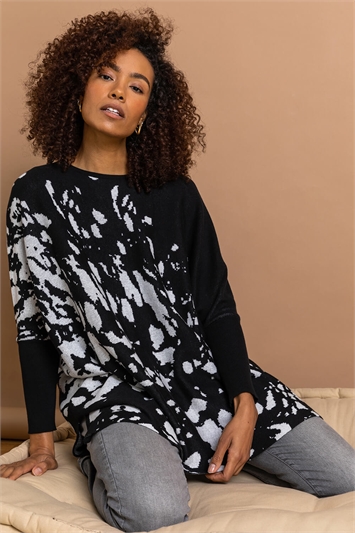 Relaxed Abstract Print Jumper 16053108
