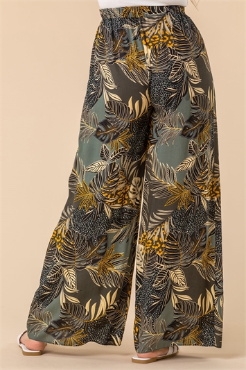 Tropical Print Wide Leg Trouser 18026534