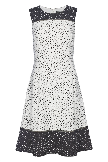 Polka Dot Fit and Flare Dress 41007ivo