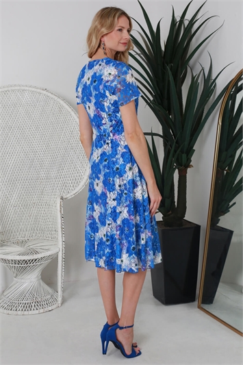 Julianna Floral Lace Panel Dress g9226rbl