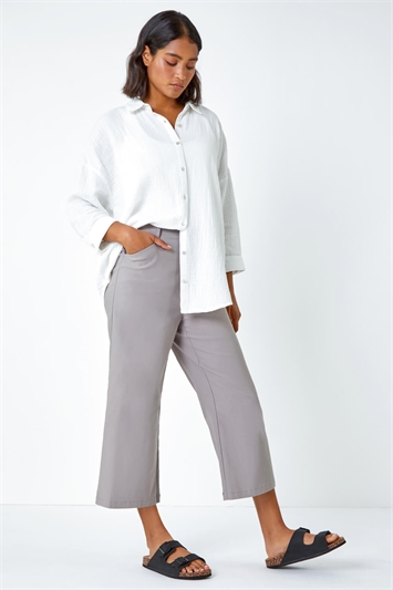 Turn Up Stretch Cargo Trousers