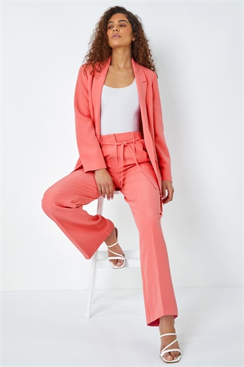 Crepe Stretch Straight Leg Trousers
