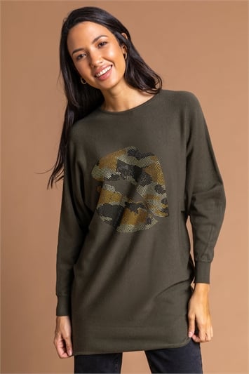 Camo Lip Embellished Jumperand this?
