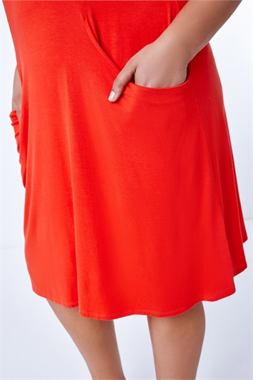 Orange Curve Strappy Pocket Sun Dress, Image 5 of 5