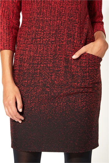 Ombre Textured Shift Dress