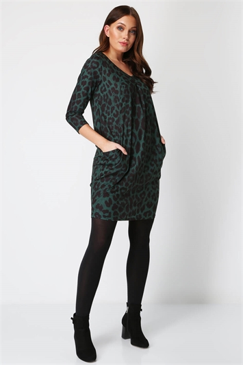 Animal Leopard Print Slouch Dress