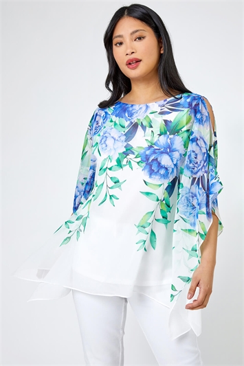 Petite Floral Print Cold Shoulder Topand this?
