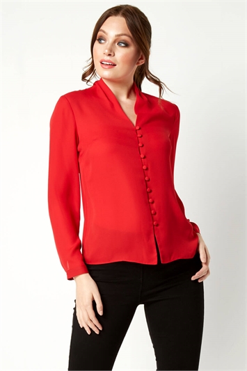 shawl collar blouses