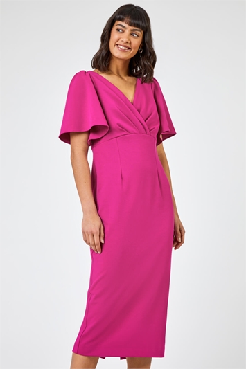 Gathered Wrap Front Midi Dressand this?