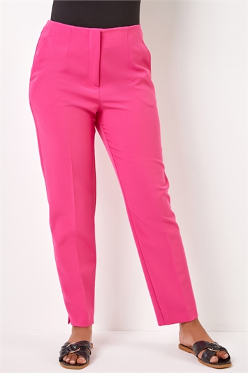 Pink Petite Soft Jersey Tapered Trouser
