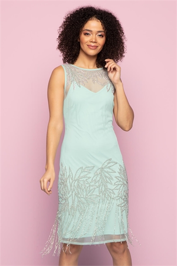 Mint Embellished Flapper Dress
