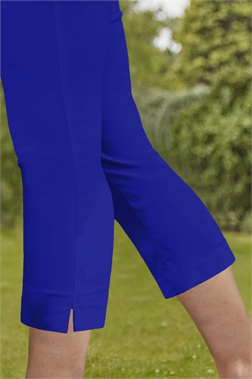 Royal Blue Cropped Stretch Trouser, Image 4 of 5