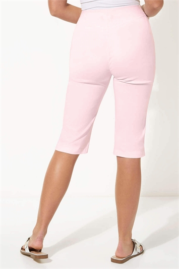 Light-Pink Stretch Knee Length Shorts, Image 2 of 3