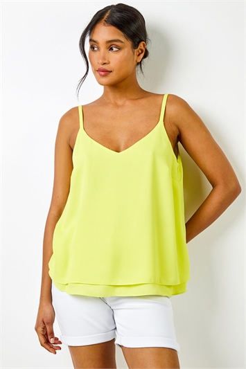 Green Layered Cami Vest Top